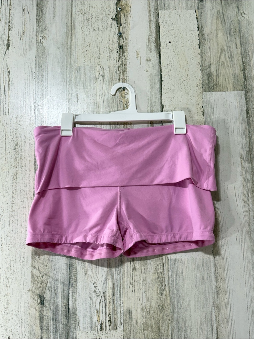 JoyLab Pink Fold-Over Waist Bike Shorts - Picture 4 of 10